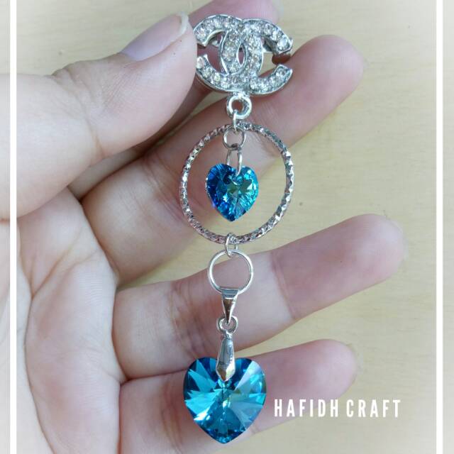 Bros Swarovski original mix ring rhodium