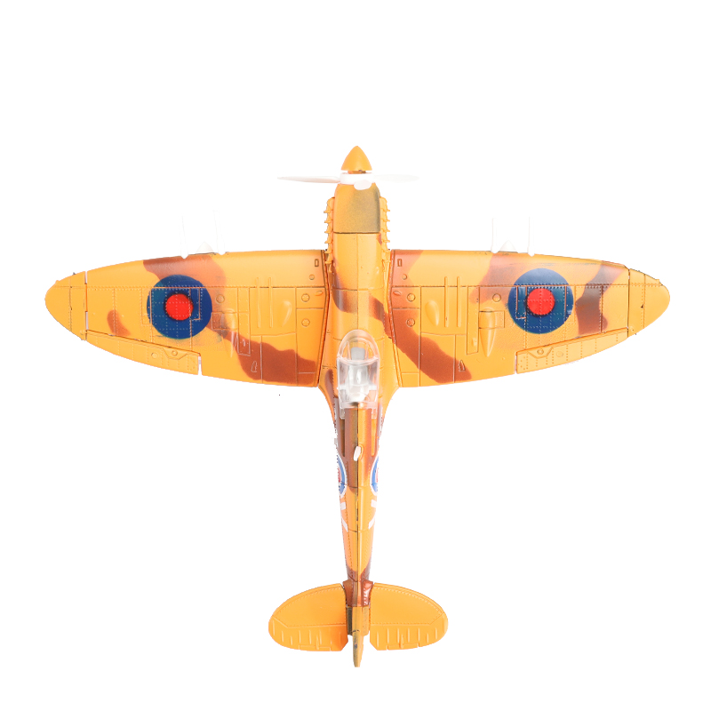 Mainan Rakitan Balok Bangunan Pesawat Tempur 4d Diy 1: 48 WW2 UK Spitfire Fighter