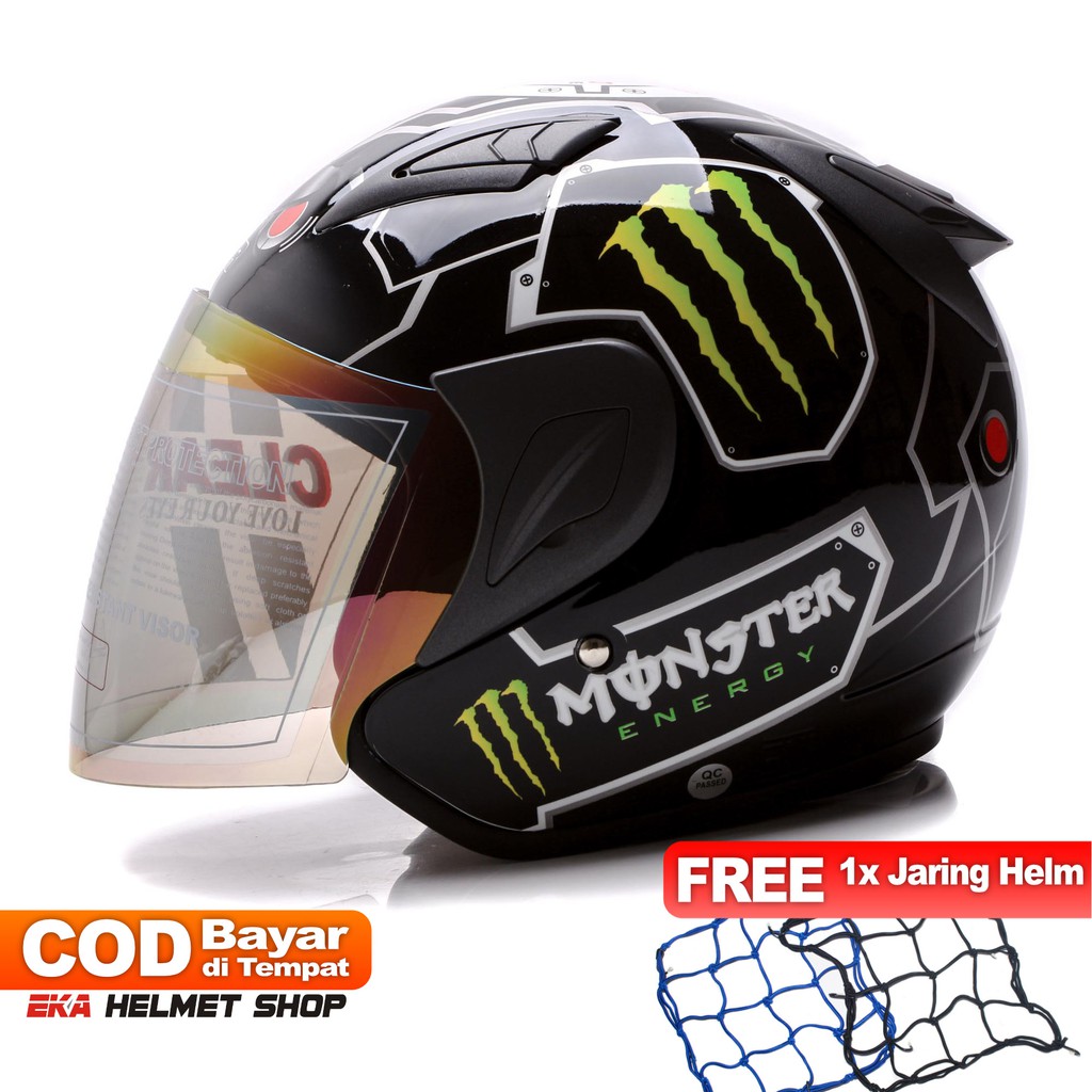 [Helm Dewasa] MSR Helmet Javelin - Monster - Hitam + Promo Gratis Jaring Helm