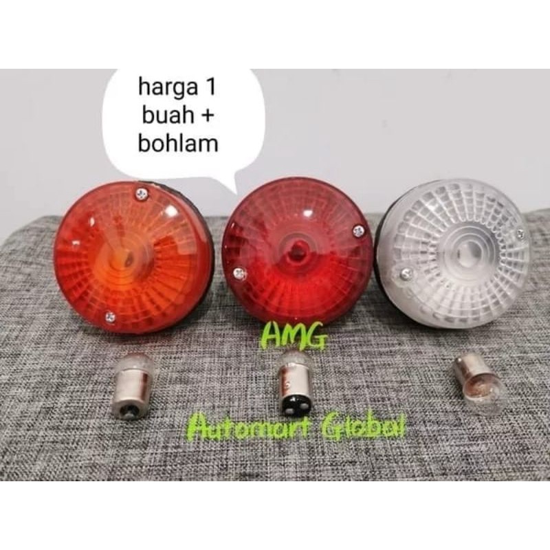 lampu stop lamp jimny kodok jangkrik kotrik lj80 plus bohlam 1pc