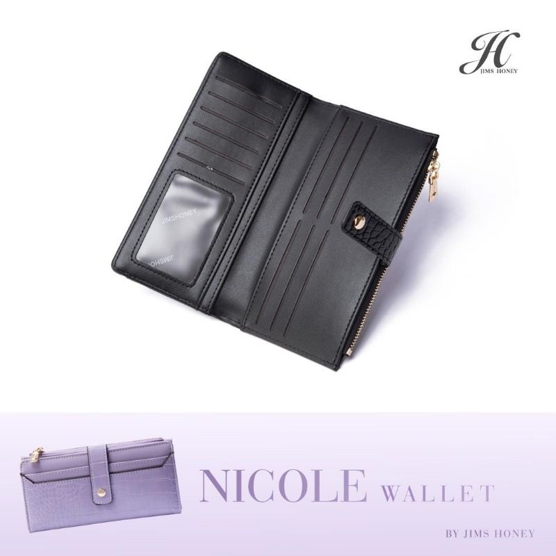 DOMPET PANJANG WANITA JIMS HONEY JH NICOLE WALLET DOMOET EXCLUSIVE MEWAH DOMPET KULIT CROCO UNIK CANTIK SIMPLE TIPIS MINIMALIS KADO PACAR ISTRI WANITA KADO WEDDING WISUDA ULTAH ANNIVERSARY