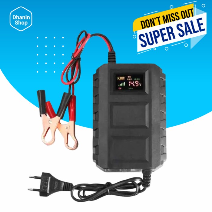 Cuci Gudang Charger Casan Carger Ces Alat Cas Aki Accu Motor Dan Mobil Fast Charging 12V 20A Taffwar