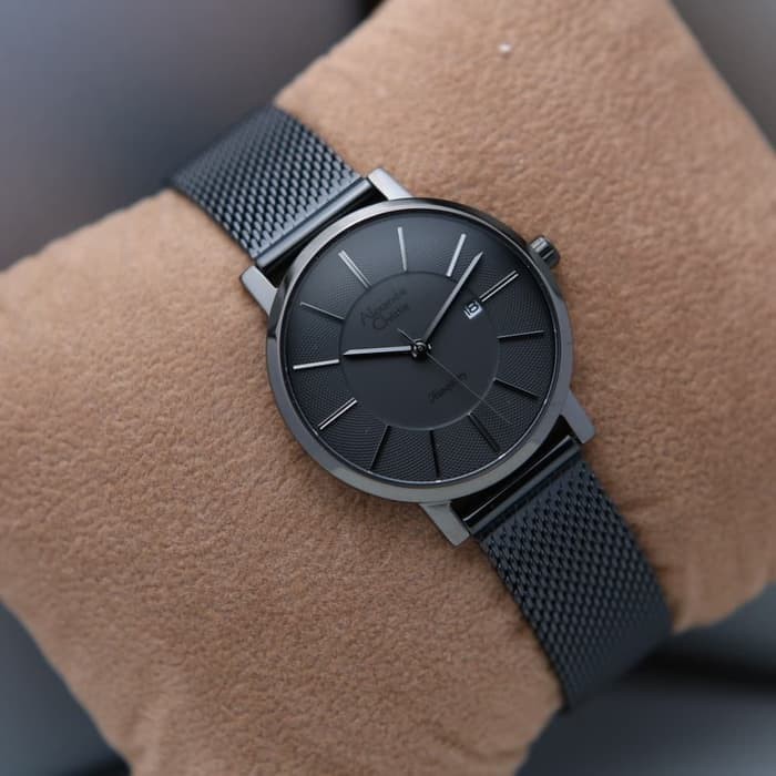 JAM TANGAN WANITA ALEXANDRE CHRISTIE AC 8628 AC8628 GREY BLACK ORIGINAL