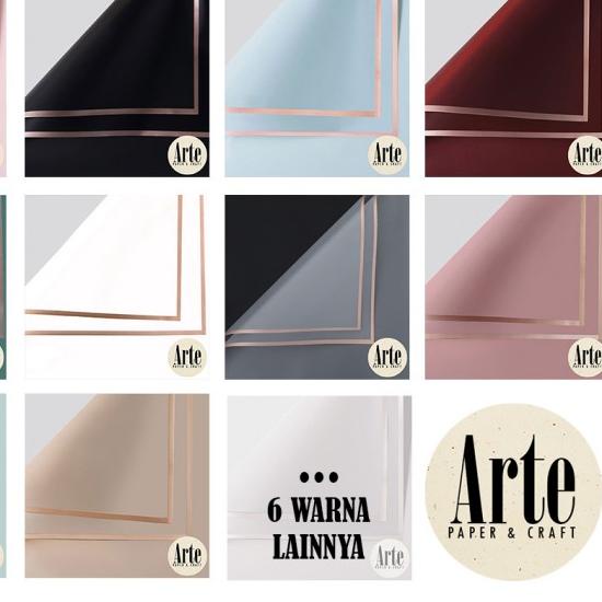 

➸ 20 Lembar Cellophane Rose Gold Frame Bingkai List Kertas Buket Korea Bunga Flower Wrapping Paper Kado Arte Grosir Jakarta P.GDM ➢
