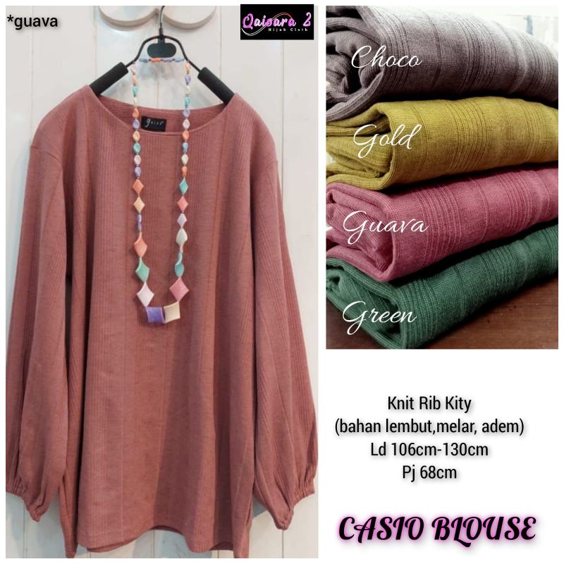 blouse wanita Casio blouse by qaisara