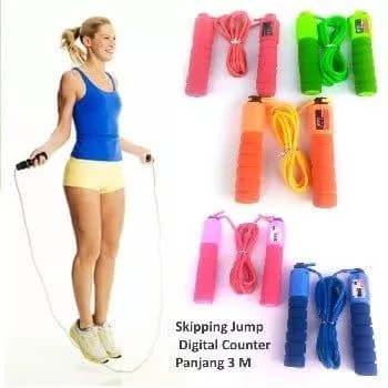 Tali Skipping Jump Rope Lompat Tali With Counter Nyaman Dipakai Untuk Olahraga - Tali Skipping Dengan Penghitung Otomatis