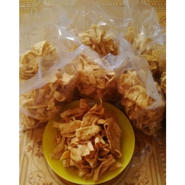 

Keripik pangsit goreng 500 gram rasa asin original bawang dsb