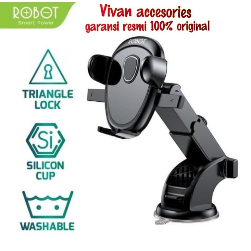 Robot RT-CH11S Car Holder Suction Cup &amp; Spiring Lock Washable