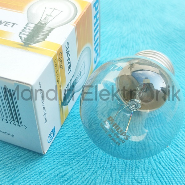 Lampu Pijar Philips Siawet 15W - Lampu Clear Philips 15W E27 220-240V - Lampu Penghangat 15 Watt