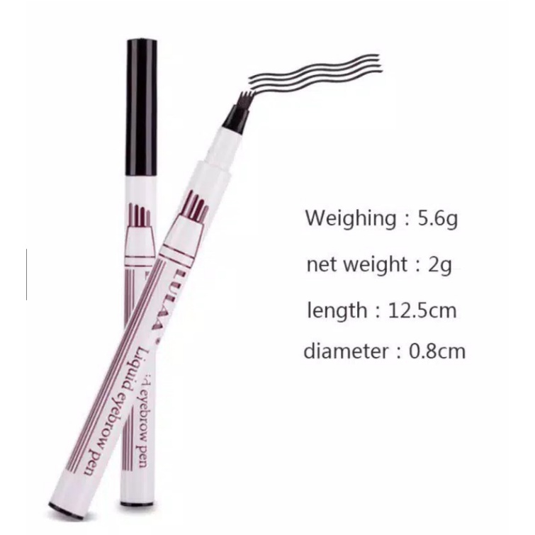 Original Lulaa Liquid Eyebrow Pencil Tattoo Fork Tip - Garpu Pensil Alis Lulaa.Amb