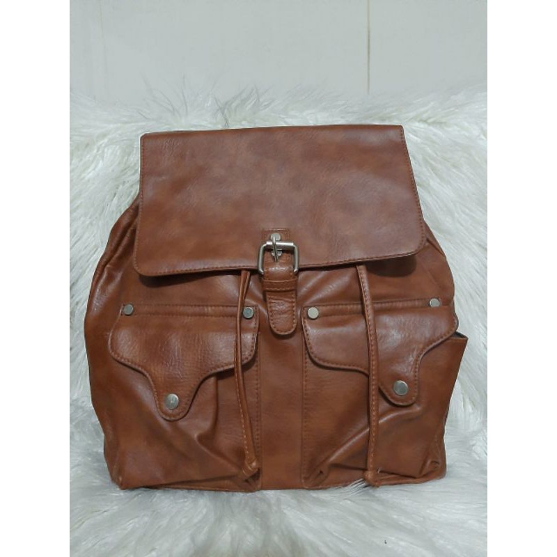 Secondhand Leather Big Backpack