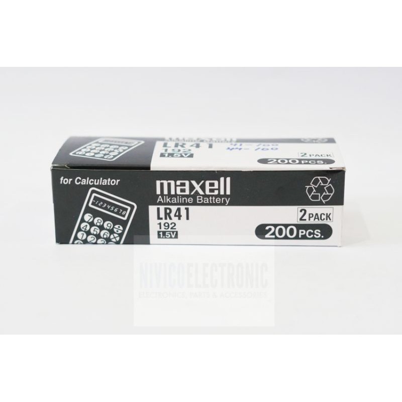 Baterai MAXELL ALKALINE LR41 (192) 1.5V