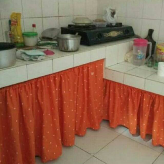 Terlaris Gorden Kolong Dapur Polkadot Orange Shopee Indonesia