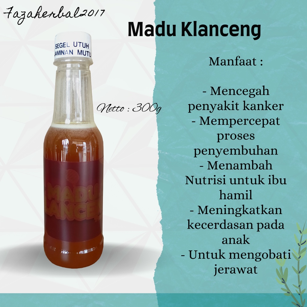 Madu Murni Klanceng Al Mubarokah 300gr