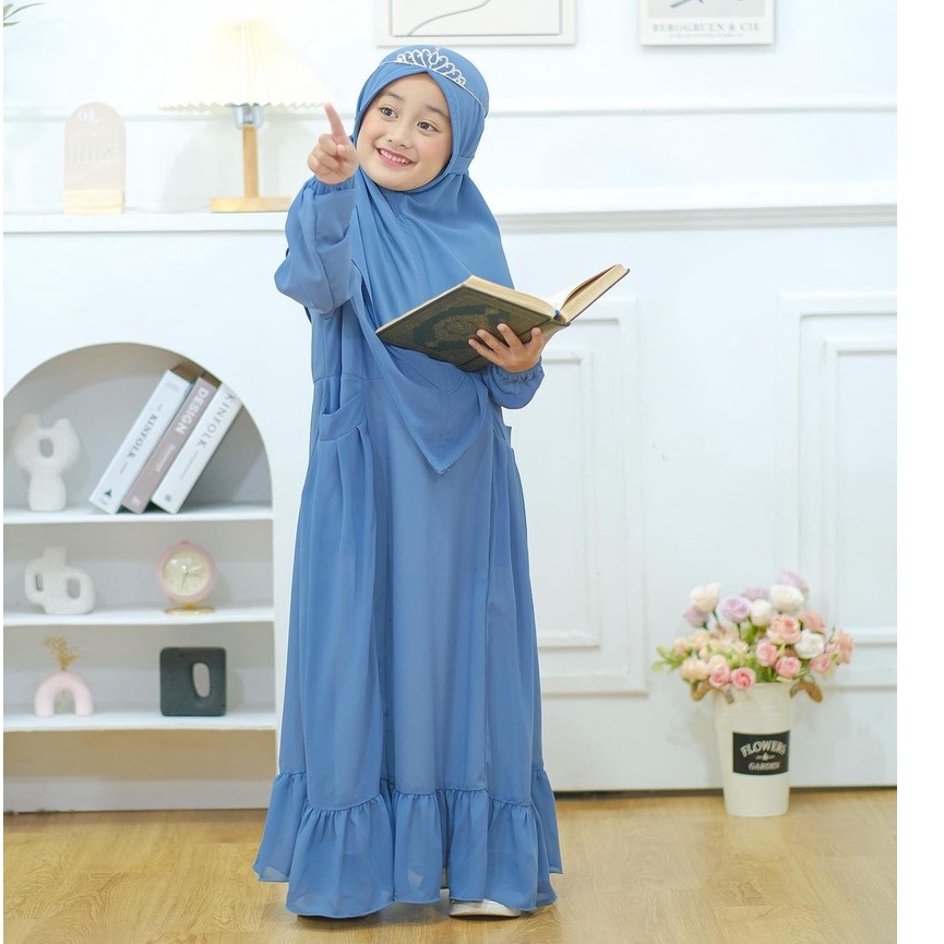 Grosir GAMIS ANAK PEREMPUAN GAMIS SYARI MAXI PLAN ORIGINAL MATATIN KANCING Elegan