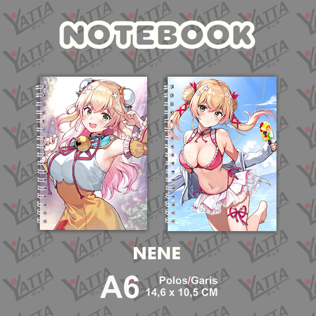 

Notebook Anime Ukuran A6 10,5 cm x 14,8 cm Hololive JP - Nene