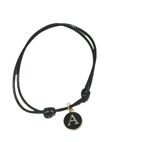 GELANG TALI  HURUF WATERPROOF / GELANG INISIAL NAMA A-E