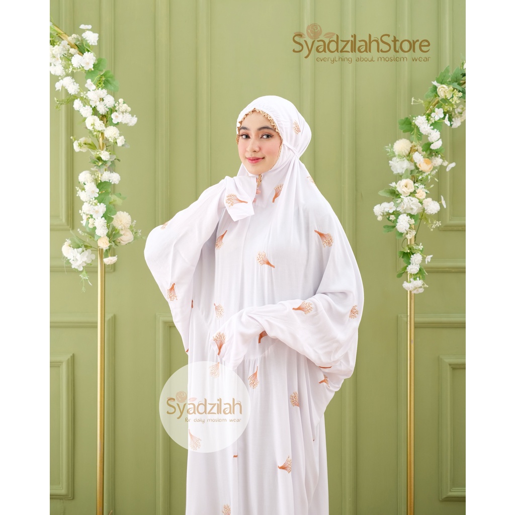 SYADZILAH - Mukena Terusan Bordir Elegant Katun Rayon