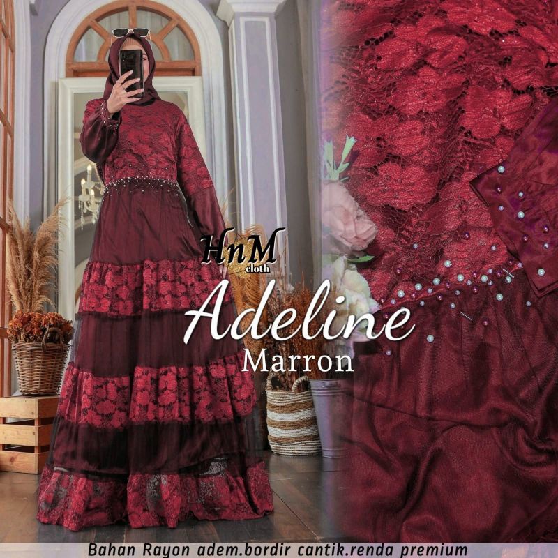 BAJU GAMIS WANITA MUSLIMAH TERBARU 2022 GAMIS REMAJA PEREMPUAN ADELINE BAHAN VELVET UKURAN L BAJU KO