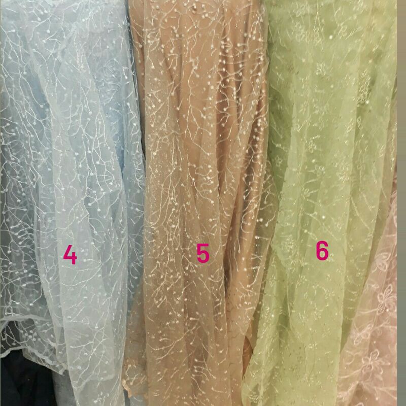 Bahan tile akar mutiara/tile muriara/tulle akar muriara/tile murah