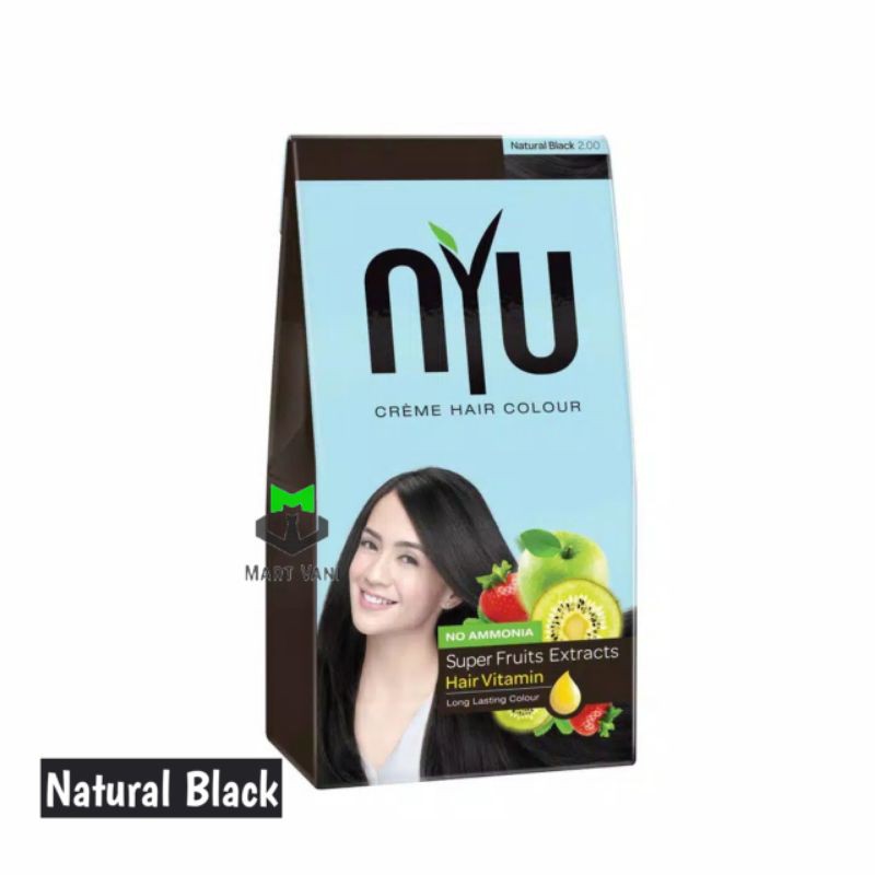 NYU CREME HAIR COLOUR BOX NATURAL BLACK