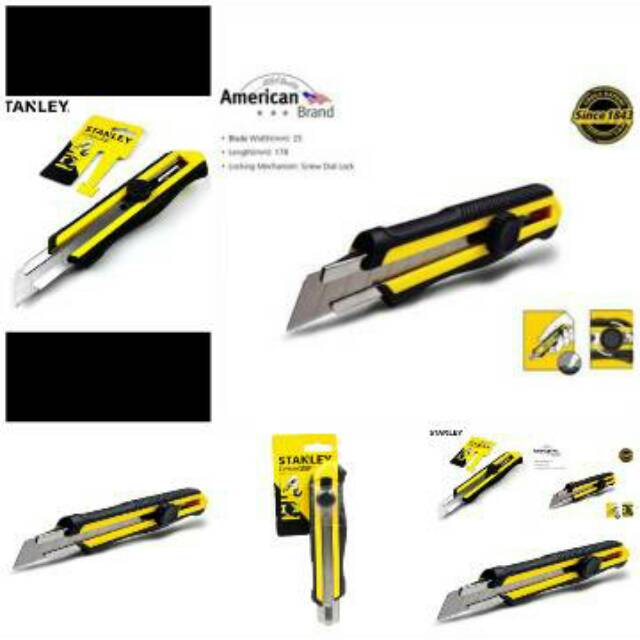 

Pisau Cutter Stanley 25mm (10425 ) Dynagrip Snap-Off Knife Stanley