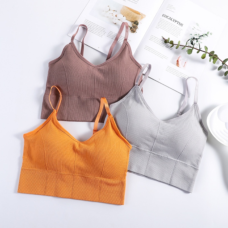 TF Bra Wanita Baju Dalam Wanita BH Sport Crop Top Olahraga Katun Lembut Tali Bisa Adjust BRA25