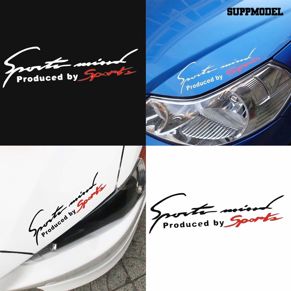 Stiker Reflektif Motif Tulisan Sports Mind Untuk Lampu Depan Mobil