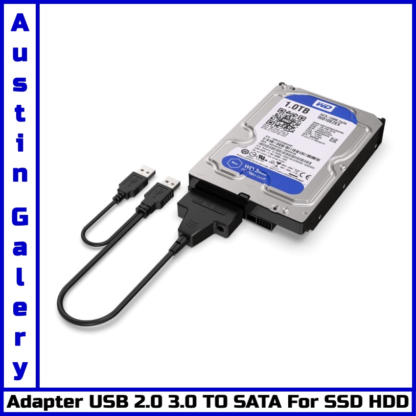 USB 3.0 TO SATA Adapter Hard Disk Drive SSD HDD Untuk PC Laptop Komputer