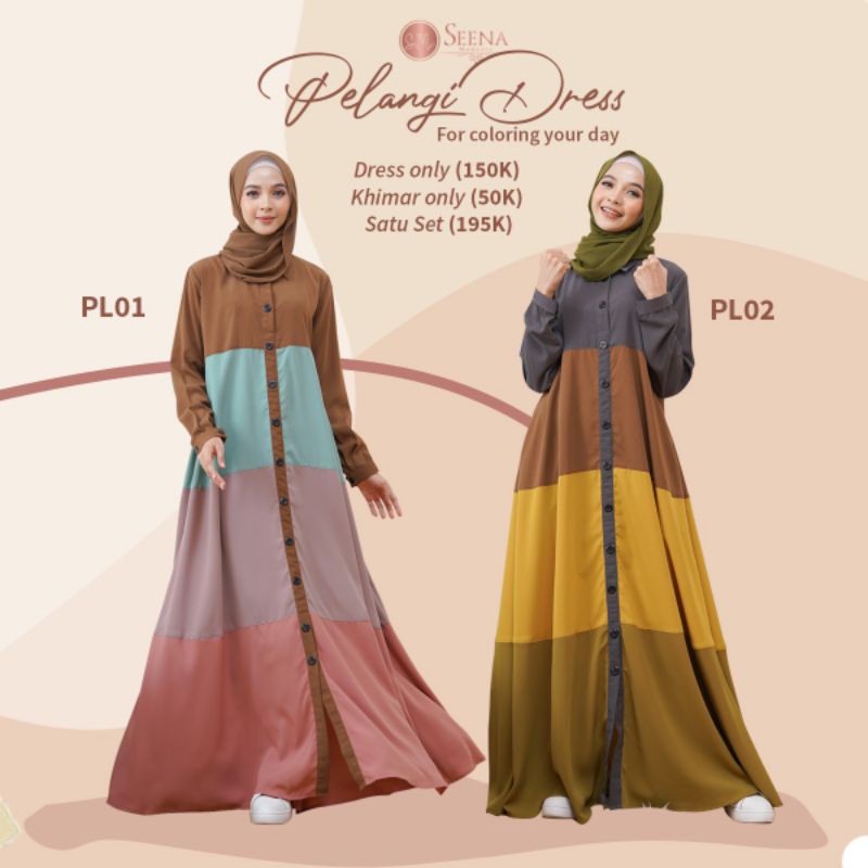Pelangi Dress Gamis Cantik by Seena Modesty