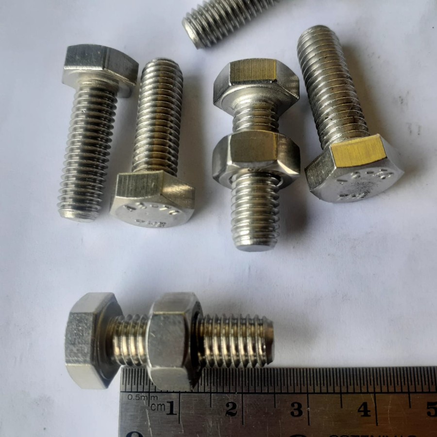 BAUT STAINLESS M8 X 25 / BAUT SS M8 X 25 SUS 304 / BAUT M8X25 STAINLESS STEEL / BAUT M8 SUS304 / BAU