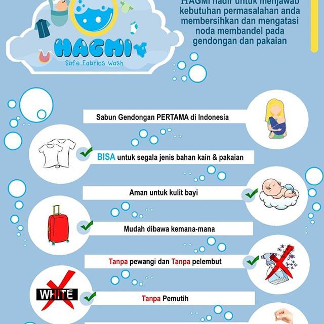 Hagmi Babysling Wash 50ml - Sabun Detergent pencuci khusus gendongan bayi Botol Mini