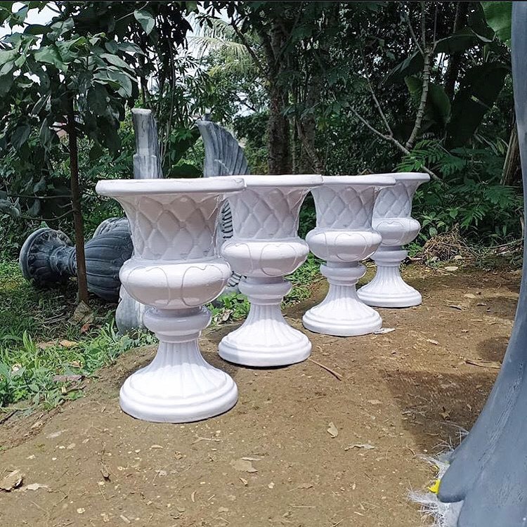 POT BUNGA PELAMINAN DEKORASI FIBER FIBER MODEL KECIL KETUPATPAKAIMUTIARA