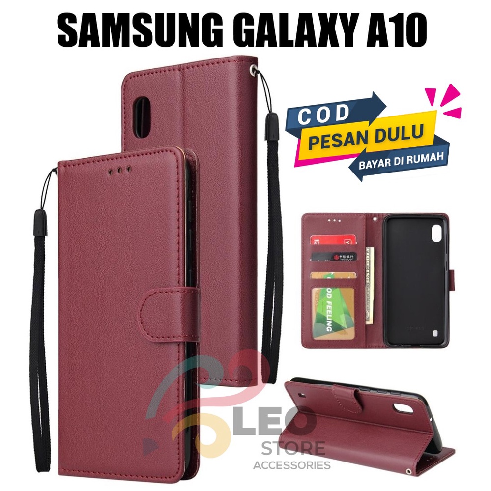 DOMPET HP UNTUK SAMSUNG A10 (2019) NEW LEATHER FLIP CASE SAMSUNG A10 (2019) NEW