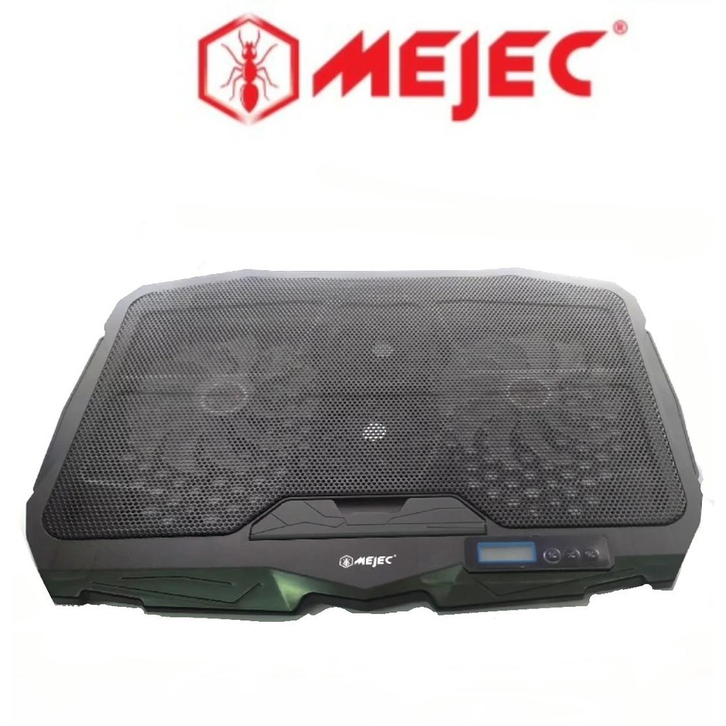 Cooling pad laptop gaming mejec mesh 4 fan digital lcd adjustable S-18 S18 - Coolingpad cooler pad