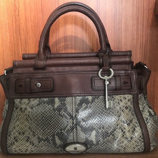 Fossil Maddox Bar Satchel Dark Smoke ❌SOLD❌