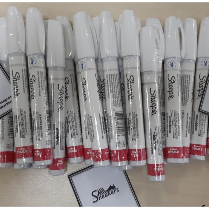 

(BISA COD) Sharpie WHITE OIL Based utk REPAINT BOOST nmd ultraboost yeezy sneaker - Sharpie Only