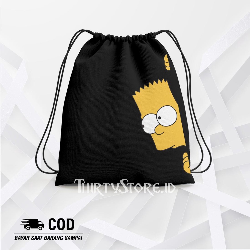 Tas Serut String Bag Simpsons - Drawstring Bag Waterproof | Thirty Store.Id