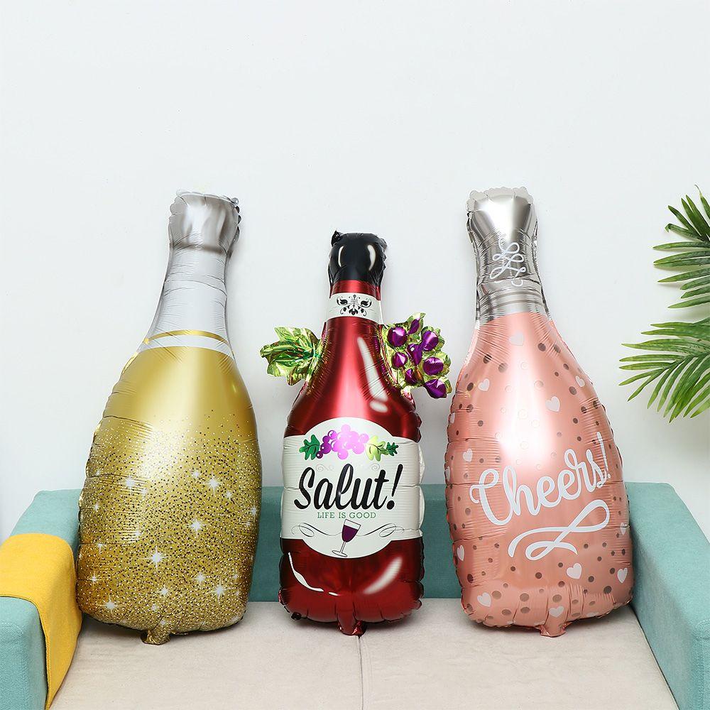 Suyo Balon Aluminum Foil Bentuk Botol Wine Untuk Dekorasi Pesta Ulang Tahun