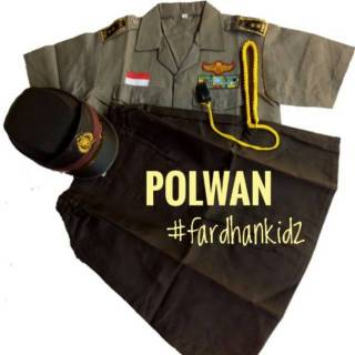 Baju profesi anak polisi untuk putri.paud-TK&SD | Shopee