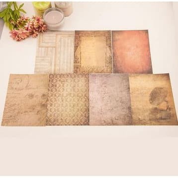 Scrapbooking Paper Pack 15x20cm - Retro Pattern Background (14 sheets)