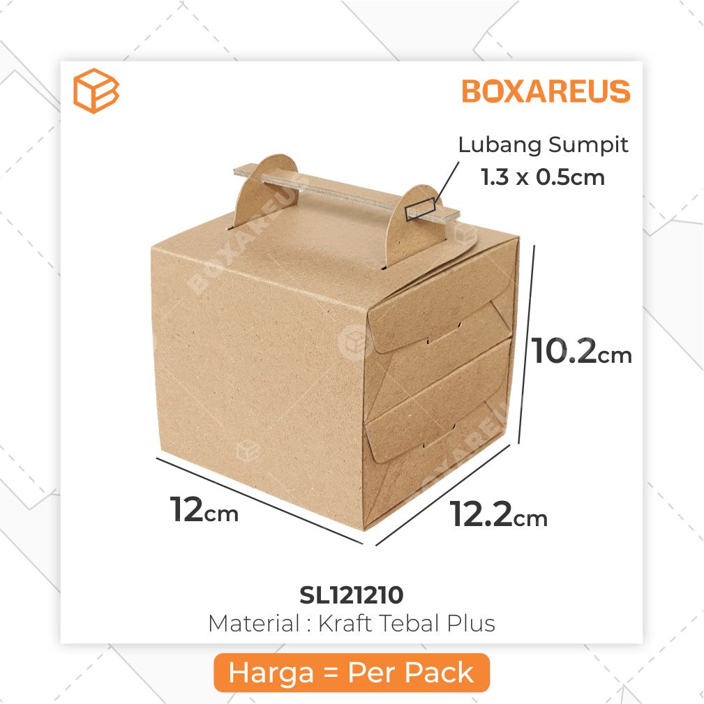 Dus Kue Paper Lunch Box Nasi Kemasan Packaging Selongsong | SL121210