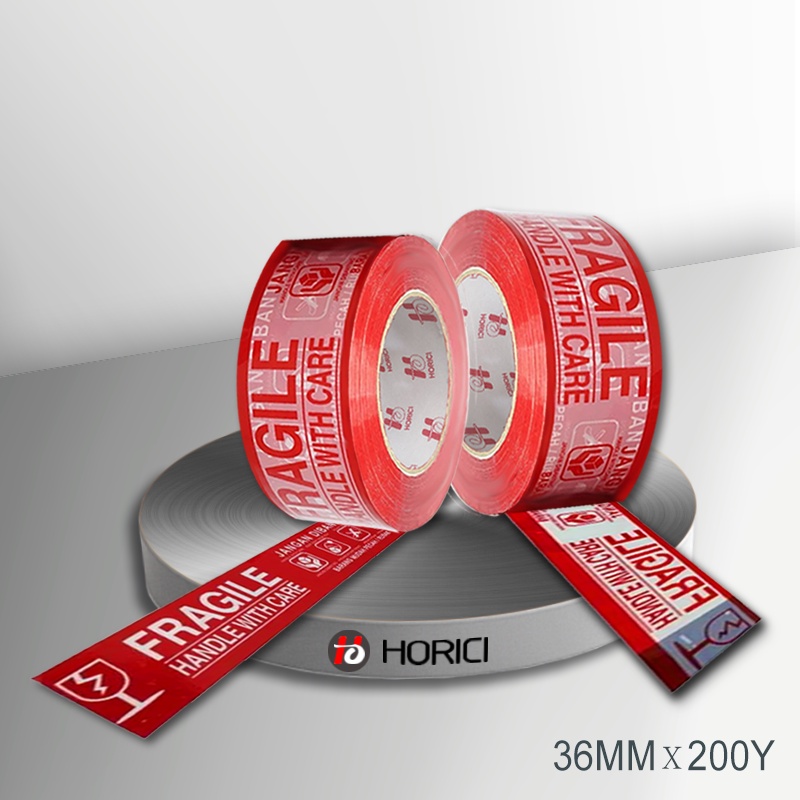 

HORICI TAPE 36MMx200Y lakban Fragile Jangan di banting Isolasi Mudah Pecah Belah Aneka varian termurah satuan