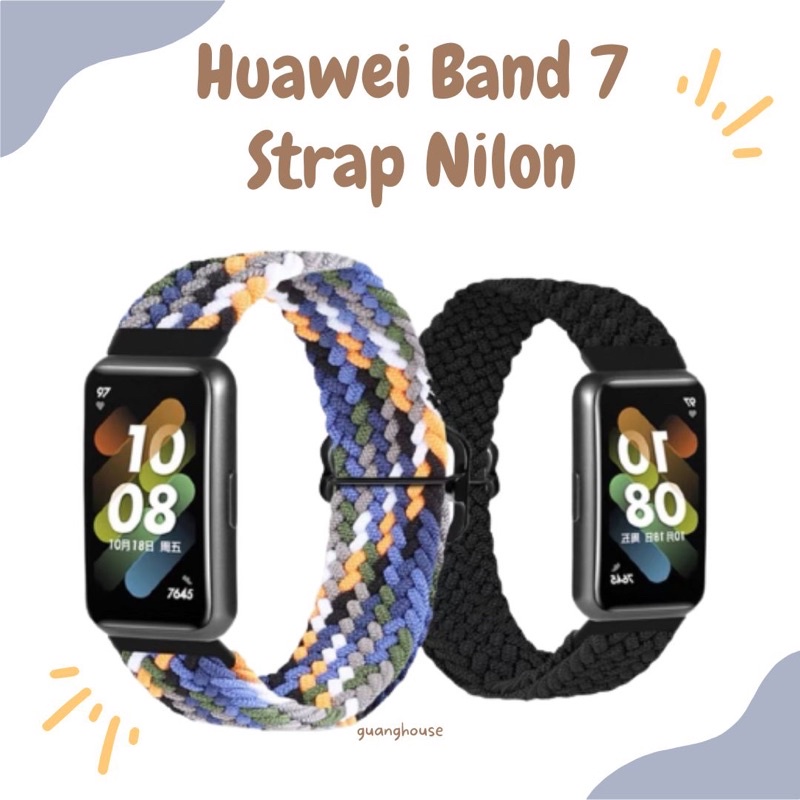 Strap Huawei Band 7 Nilon Tali Huawei Band 7 Nilon Bahan Kancing Stainless