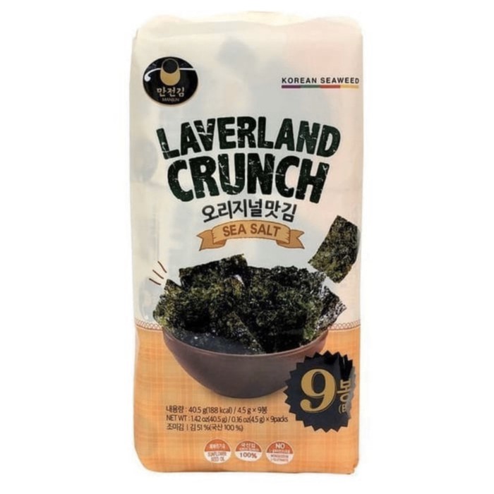 

Laverland SEA Salt Crunch Seaweed Korea Snack Seaweed by Manjun