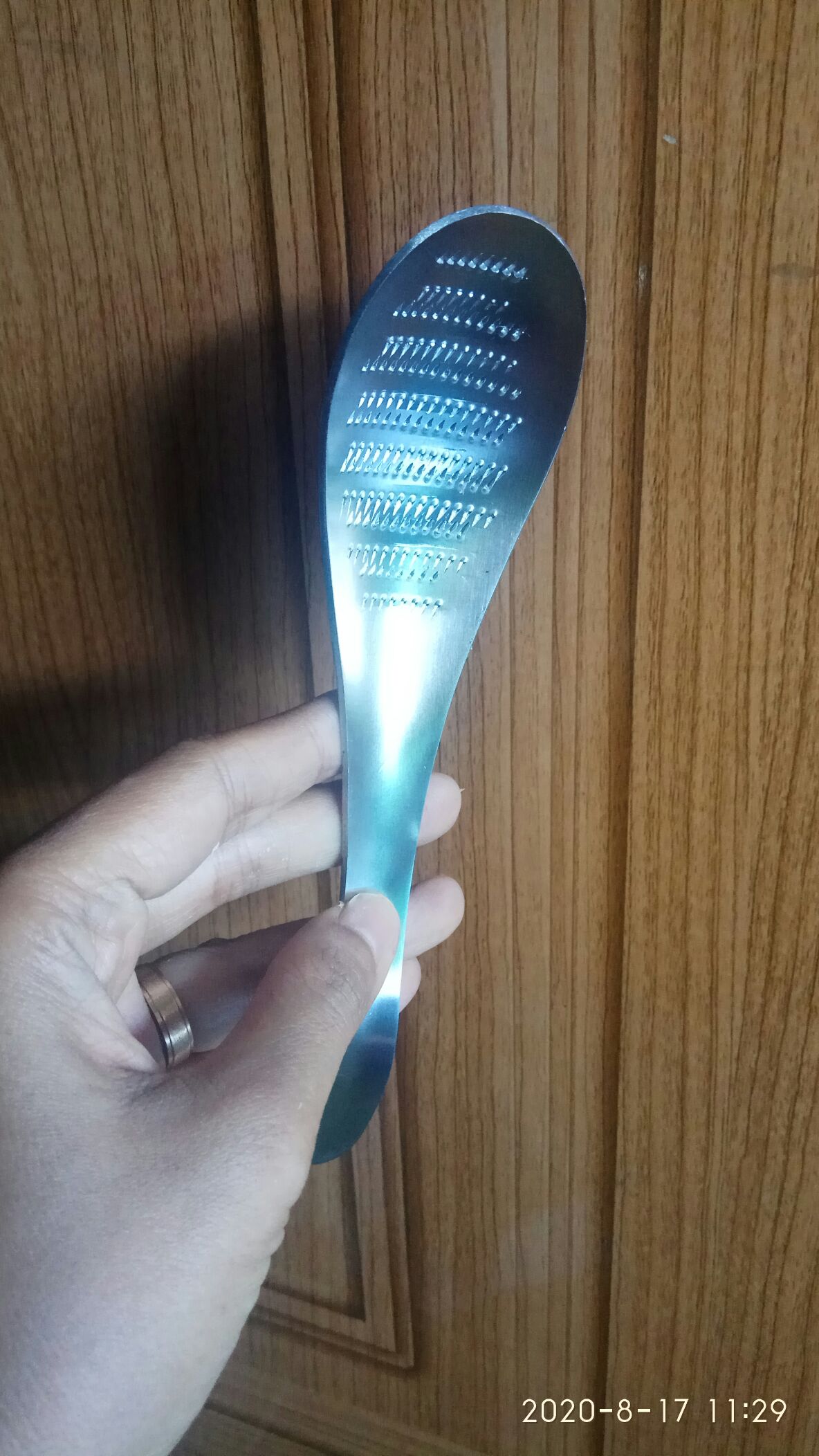 Fe? Alat Parutan Bahan Stainless Steel Bentuk Sendok Bubur Untuk Lemon/jahe/bawang Putih/dll