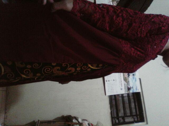 Couple Batik Maxi Dress Gamis Brokat Anami Sarwendah Bidara 074