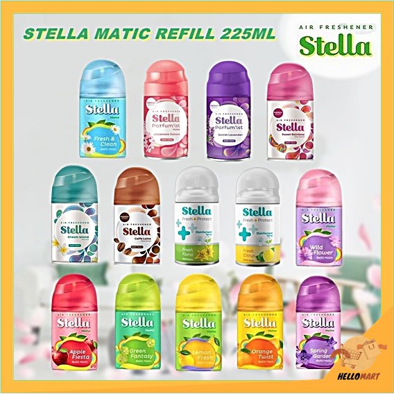 ORIGINAL Stella Air Freshener Matic REFILL 225ml / Stella Pengharum Ruangan / HELLOMARTID