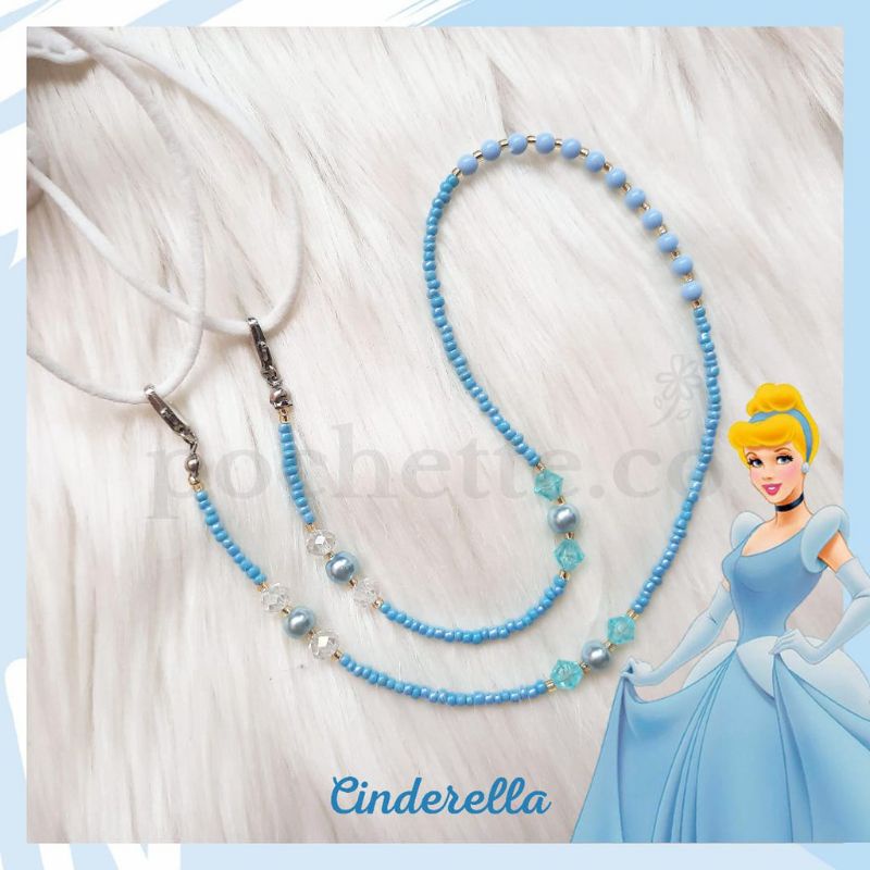 kalung masker anak perempuan CINDERELLA / Strap masker anak perempuan (bisa request nama)