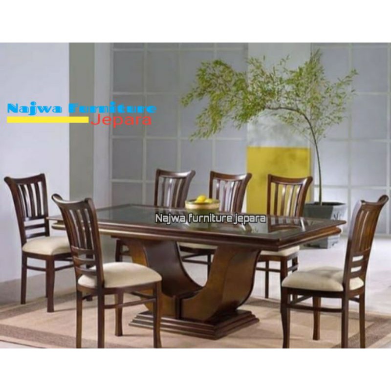 MEJA MAKAN JATI KURSI MAKAN JATI MINIMALIS MODERN